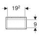 Geberit Wandbox 22,5x23,3x13,2cm, qu., E nat./Mel. S