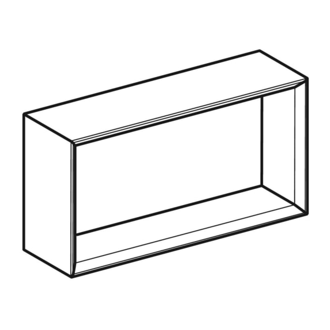 Geberit Wandbox 45x23,3x13,2cm, recht., w/lack. hochgl.