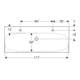 Geberit Waschtisch Acanto 120x48,2cm, m Ü, HL re + li, we. K-Tect-2