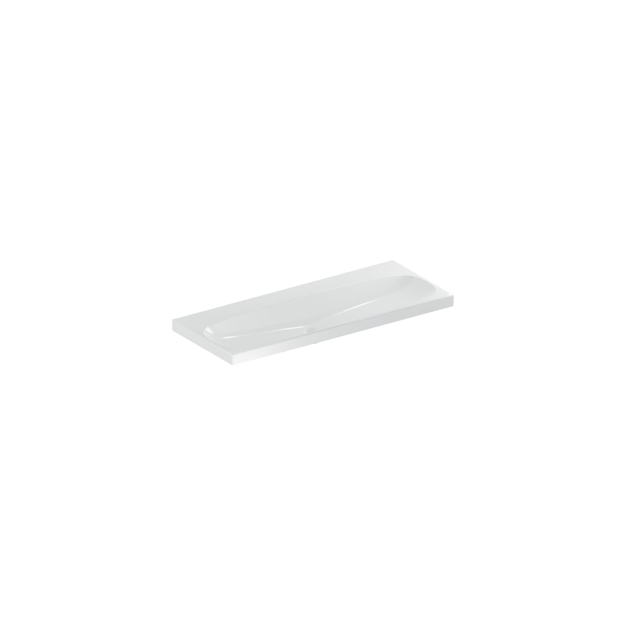 Geberit Waschtisch Acanto 120x48,2cm, ohne Überlauf/Hahnloch, weiß