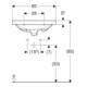 Geberit Waschtisch Acanto 60x42,2cm, m HL, m Ü, vrk A, we. K-Tect