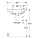 Geberit Waschtisch Acanto 60x42,2cm, m HL, m ÜL, verk. Ausl., we.-4
