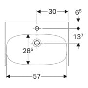 Geberit Waschtisch Acanto 60x42,2cm, m HL, m ÜL, verk. Ausl., we.-4