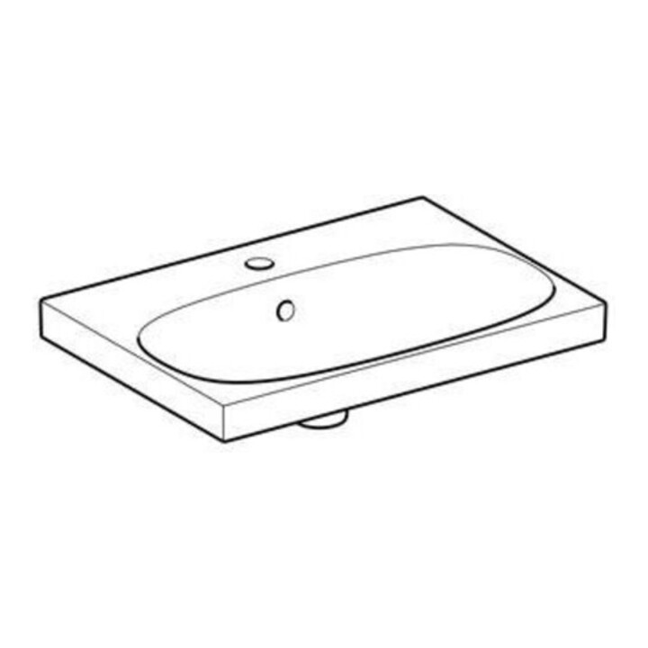 Geberit Waschtisch Acanto 60x42,2cm, m HL, m ÜL, verk. Ausl., we.