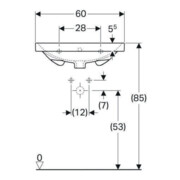 Geberit Waschtisch Acanto 60x48,2cm, m Hahnl., mit Überlauf, weiß-2