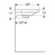 Geberit Waschtisch Acanto 60x48,2cm, m Hahnl., mit Überlauf, weiß
