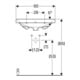 Geberit Waschtisch Acanto 60x48,2cm, m Hahnl., mit Überlauf, weiß