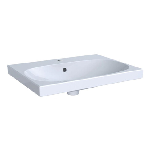 Geberit Waschtisch Acanto 65x48,2cm, m Hahnl., mit Überlauf, weiß