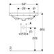 Geberit Waschtisch Acanto 65x48,2cm, m Hahnl., mit Überlauf, weiß