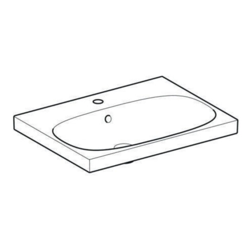 Geberit Waschtisch Acanto 65x48,2cm, m Hahnl., mit Überlauf, weiß
