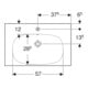 Geberit Waschtisch Acanto 75x42,2cm, m Abl, m HL, m ÜL, we. K-Tect