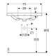 Geberit Waschtisch Acanto 75x48,2cm, m Abl, m Hahnl., m ÜL, we.