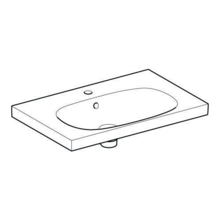 Geberit Waschtisch Acanto 75x48,2cm, m Abl, m Hahnl., m ÜL, we.