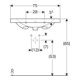 Geberit Waschtisch Acanto 75x48,2cm, m Abl, m Hahnl., m ÜL, we.-4