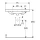 Geberit Waschtisch Acanto 75x48,2cm, m Abl, m Hahnl., m ÜL, we.-5