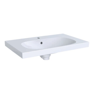 Geberit Waschtisch Acanto 75x48,2cm, m Abl, m HL, m ÜL, we. K-Tect