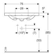 Geberit Waschtisch Acanto 75x48,2cm, m Abl, m HL, m ÜL, we. K-Tect-4