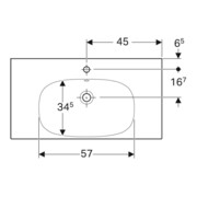 Geberit Waschtisch Acanto 90x48,2cm, m Abl, m Hahnl., ÜL, we.-2