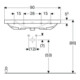 Geberit Waschtisch Acanto 90x48,2cm, m Abl, m Hahnl., ÜL, we.