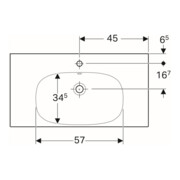 Geberit Waschtisch Acanto 90x48,2cm, m Abl, m Hahnl., ÜL, we.-5