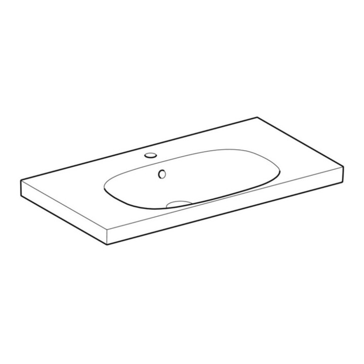 Geberit Waschtisch Acanto 90x48,2cm, m Abl, m Hahnl., ÜL, we.