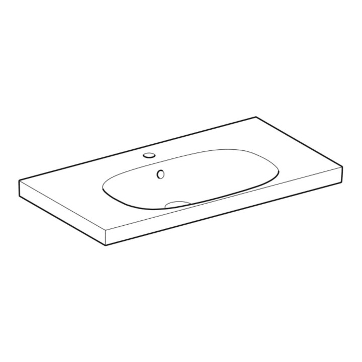 Geberit Waschtisch Acanto 90x48,2cm, m Abl, m HL, ÜL, we. K-Tect