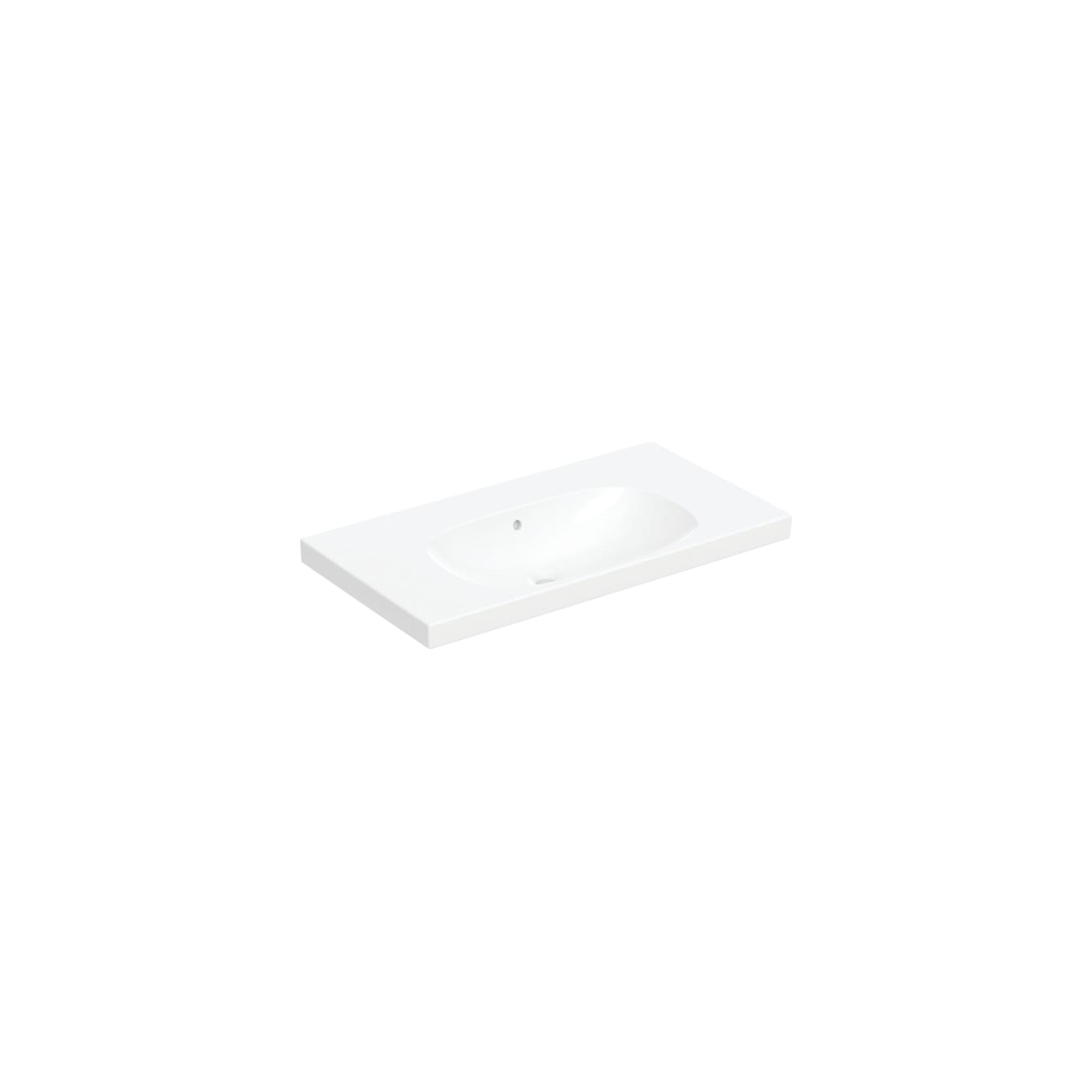 Geberit Waschtisch Acanto 90x48,2cm, m Abl, m ÜL, o. Hahnl., we.