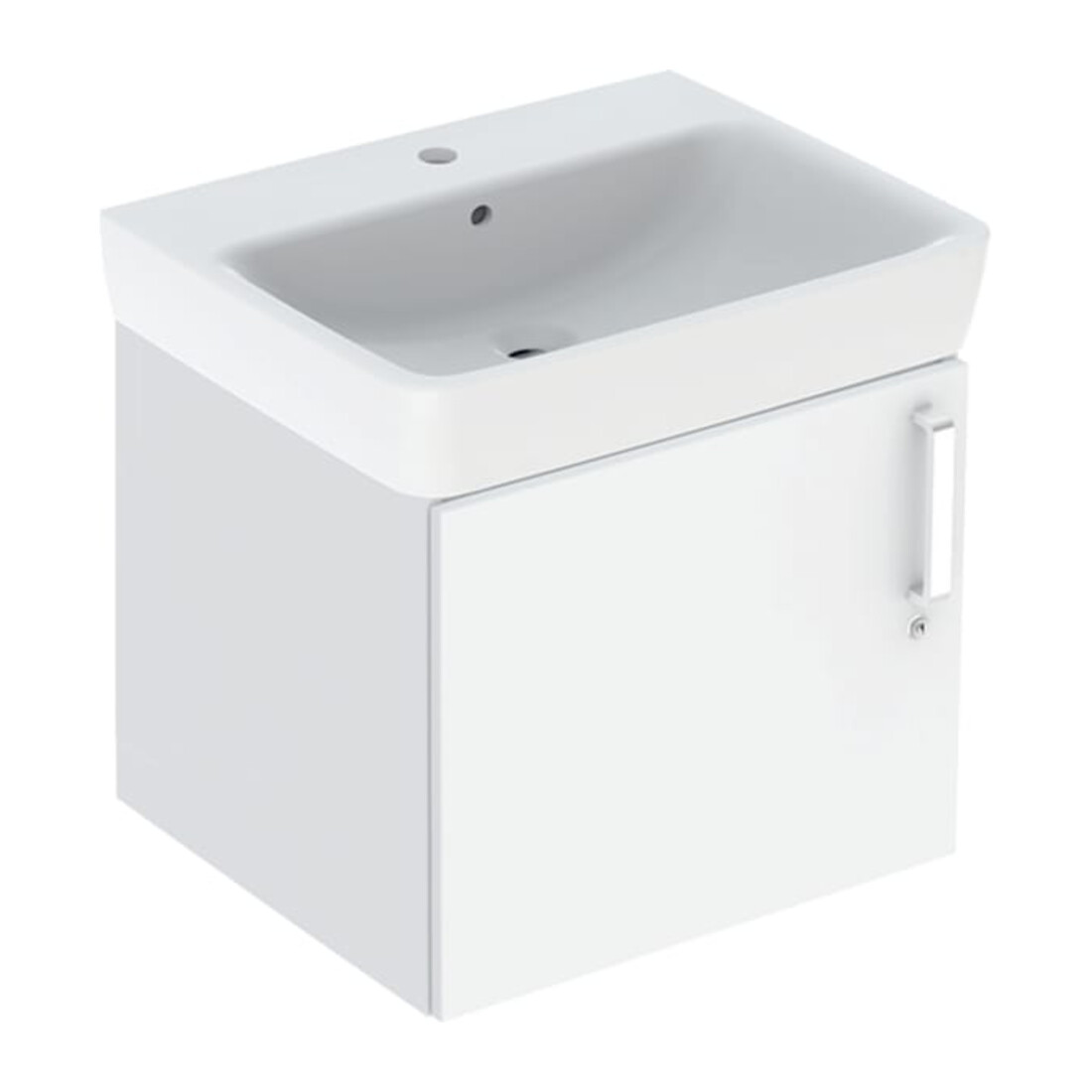 Geberit Waschtisch Bambini 59,5x56,3x48,3cm, m US, HL, w/lack. ma