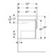 Geberit Waschtisch Bambini 59,5x56,3x48,3cm, m US, HL, w/lack. ma-2