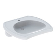 Geberit Waschtisch barrierefrei Vitalis 65x60cm, m Hahnloch, ohne Überlauf, weiß
