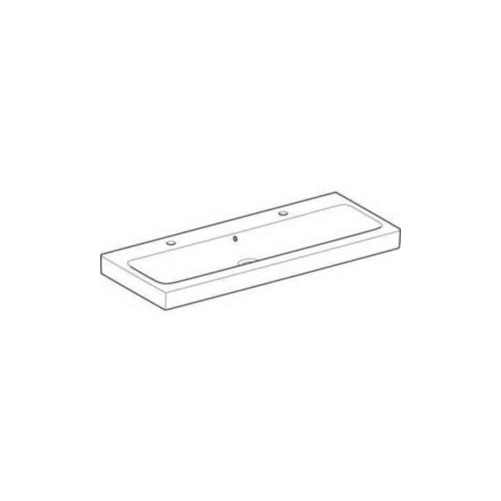 Geberit Waschtisch iCon 120x48,5cm, m 2 HL, weiß, mit Überlauf