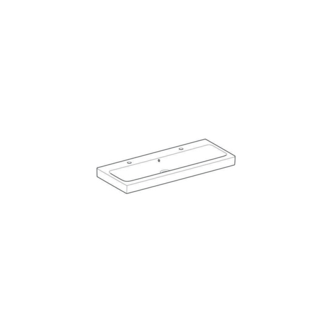 Geberit Waschtisch iCon 120x48,5cm, m 2 HL, weiß, mit Überlauf