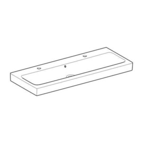 Geberit Waschtisch iCon 120x48,5cm, m 2 HL, weiß, mit Überlauf