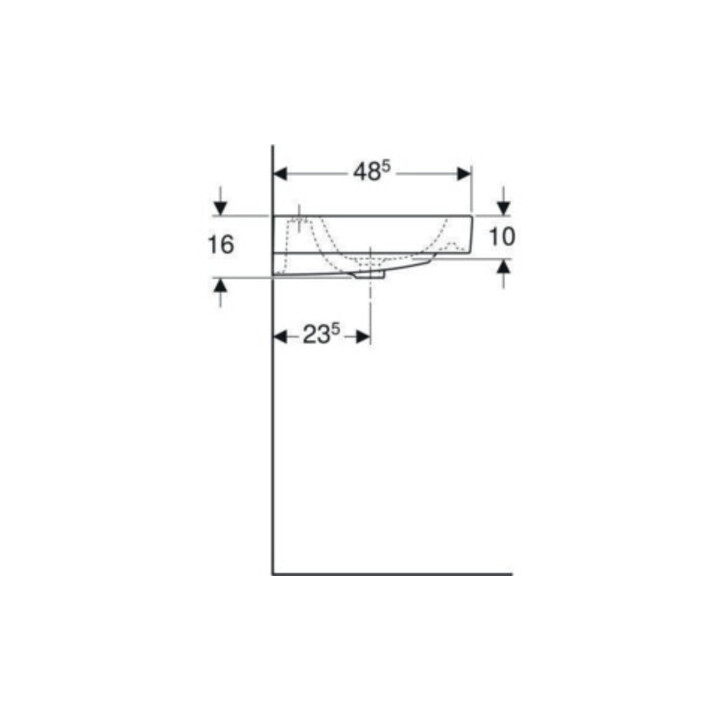 Geberit Waschtisch iCon 120x48,5cm, m 2 HL, weiß, mit Überlauf