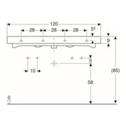 Geberit Waschtisch iCon 120x48,5cm, m 2 HL, weiß, mit Überlauf-4