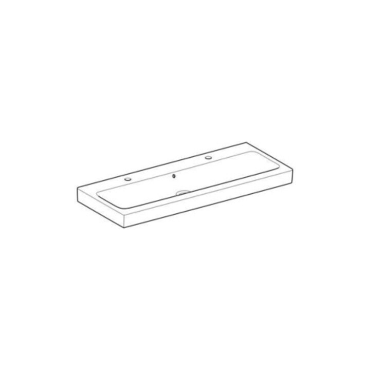 Geberit Waschtisch iCon 120x48,5cm, m 2 HL, weiß, mit Überlauf