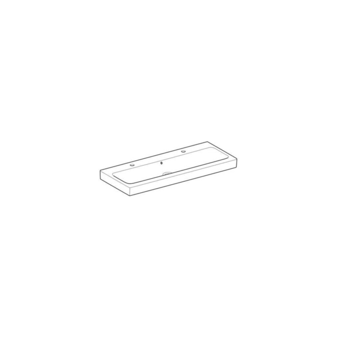 Geberit Waschtisch iCon 120x48,5cm, m 2 HL, weiß, mit Überlauf