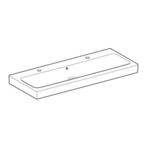 Geberit Waschtisch iCon 120x48,5cm, m 2 HL, weiß, mit Überlauf