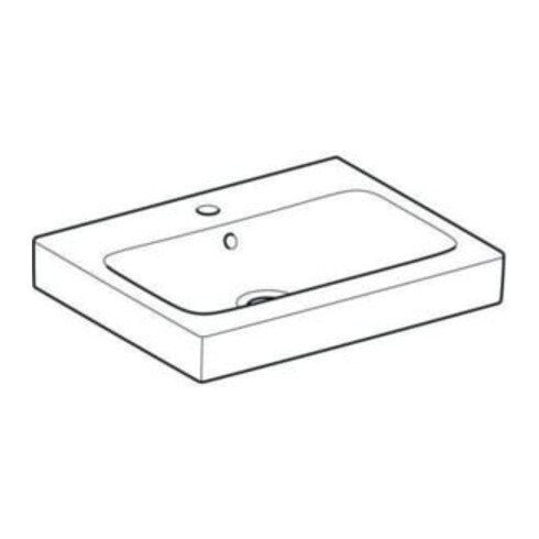 Geberit Waschtisch iCon 60x48,5cm, we. K-Tect, m Hahnl., m ÜL