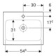 Geberit Waschtisch iCon 60x48,5cm, we. K-Tect, m Hahnl., m ÜL-5