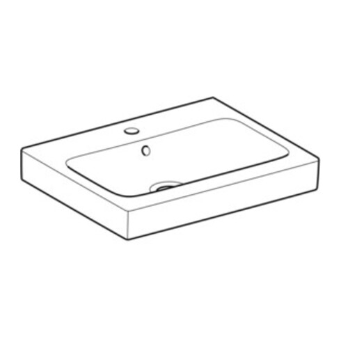 Geberit Waschtisch iCon 60x48,5cm, we., m Hahnloch, mit Überlauf