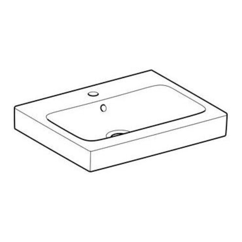 Geberit Waschtisch iCon 60x48,5cm, we., m Hahnloch, mit Überlauf