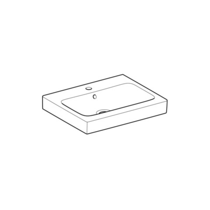 Geberit Waschtisch iCon 60x48,5cm, we., m Hahnloch, mit Überlauf