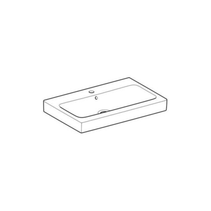 Geberit Waschtisch iCon 75x48,5cm, we. K-Tect, m Hahnl., m ÜL