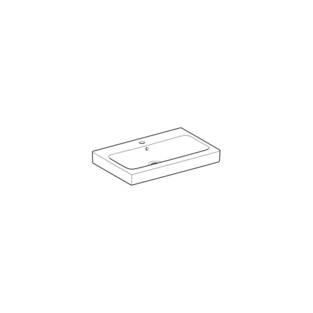Geberit Waschtisch iCon 75x48,5cm, we. K-Tect, m Hahnl., m ÜL