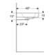 Geberit Waschtisch iCon 75x48,5cm, we., m Hahnloch, mit Überlauf