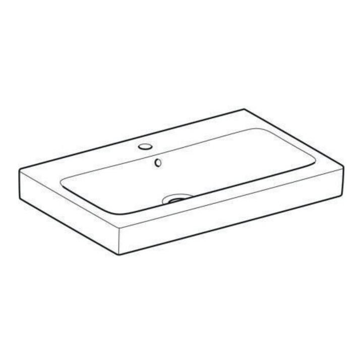 Geberit Waschtisch iCon 75x48,5cm, we., m Hahnloch, mit Überlauf