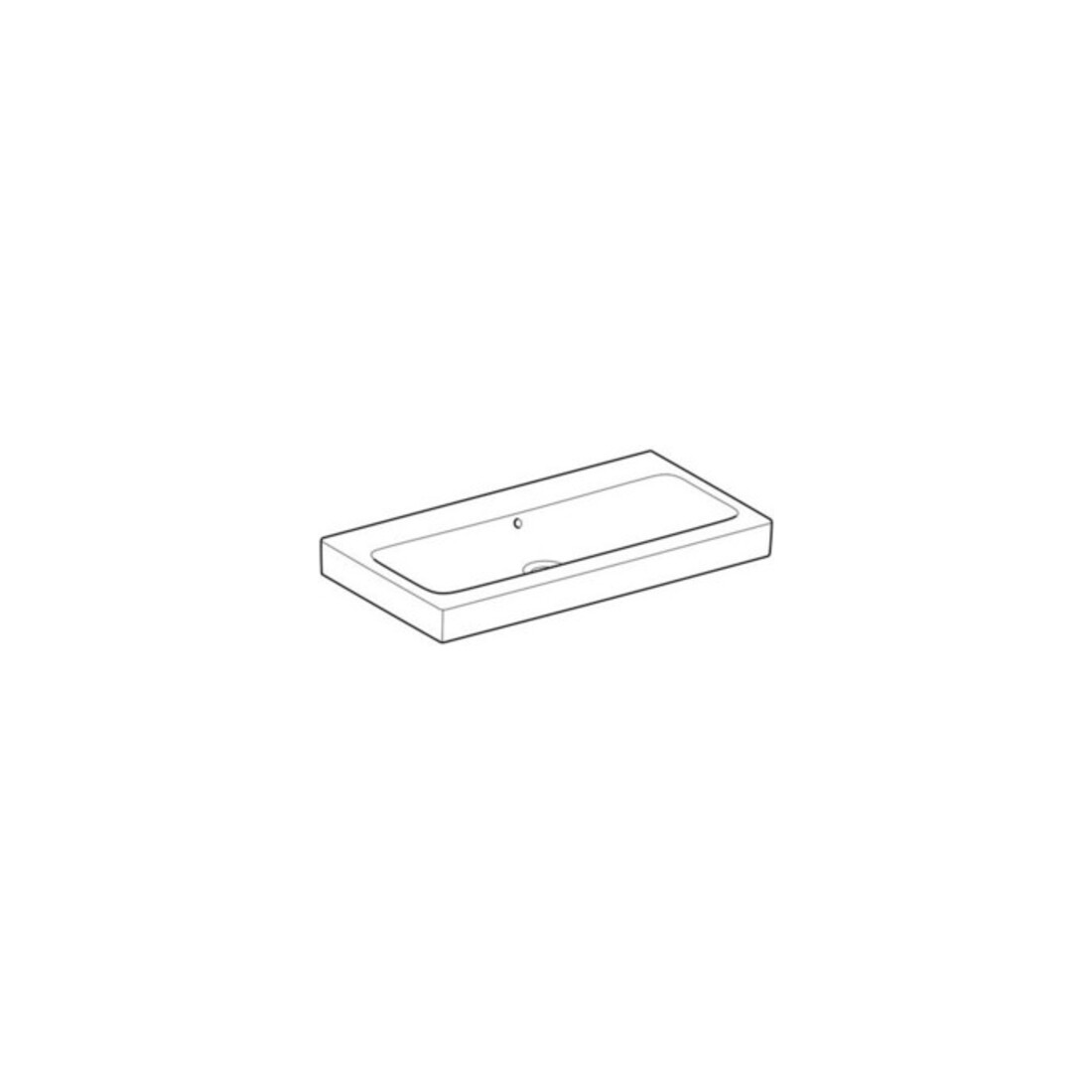 Geberit Waschtisch iCon 90x48,5cm, we. K-Tect, o. Hahnl., m ÜL