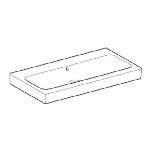 Geberit Waschtisch iCon 90x48,5cm, we. K-Tect, o. Hahnl., m ÜL