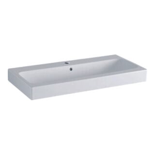 Geberit Waschtisch iCon 90x48,5cm, we., m Hahnloch, mit Überlauf